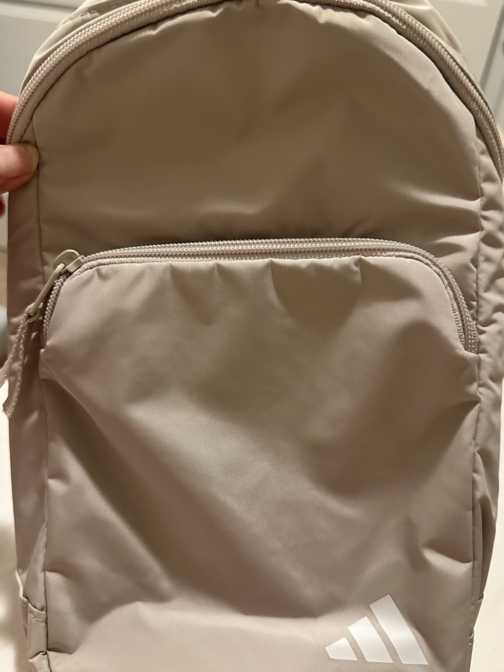 adidas Essentials 2 Sling Crossbody Bag Small Gray/White Zip Pockets Strap
